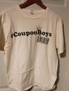 Anvil White T‑Shirt with Black #CouponBoys Graphic